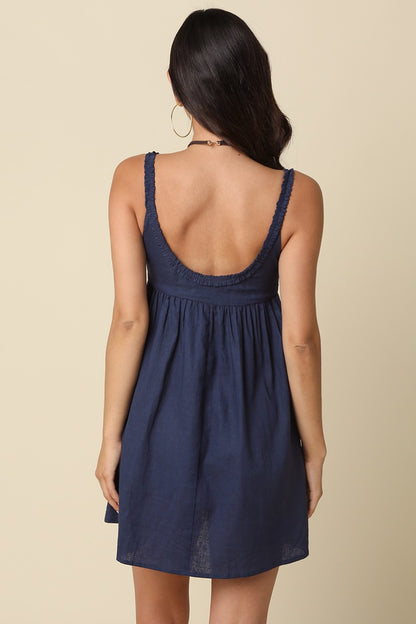 Midnight Babydoll Mini Dress