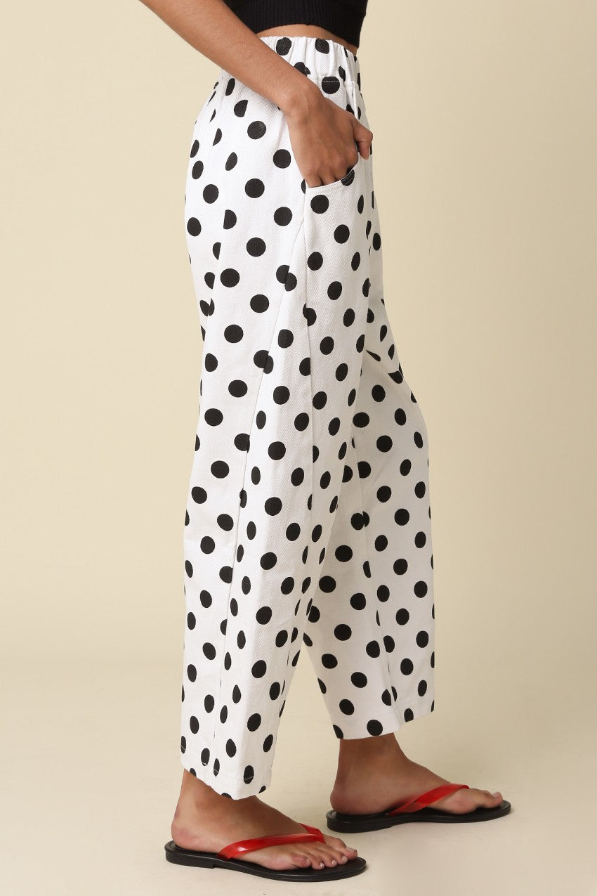 Easy Barrel Pants | Polka Dot