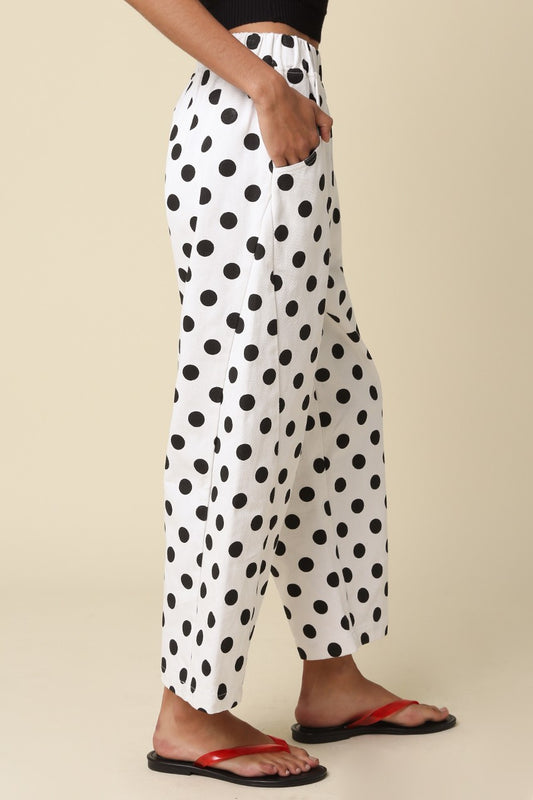Easy Barrel Pants | Polka Dot