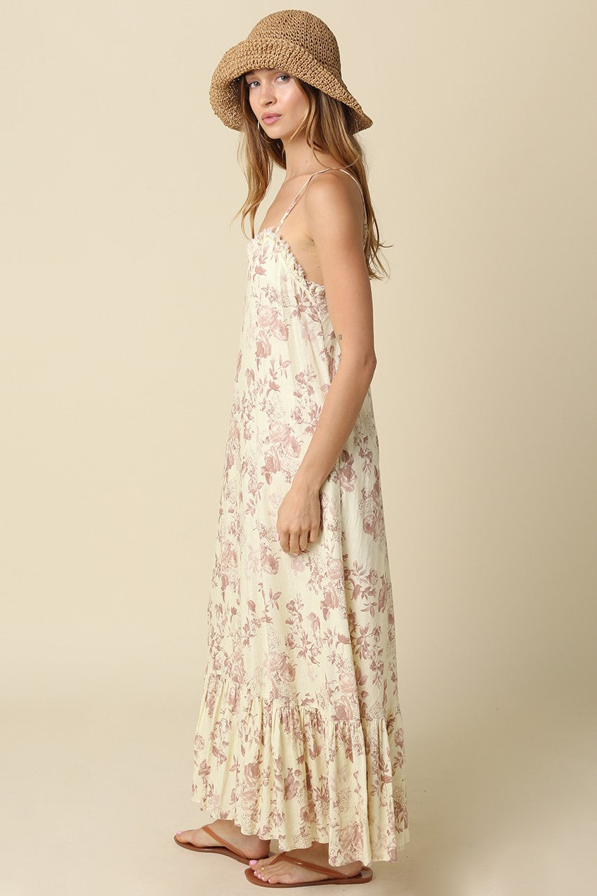 Floral + Ruffle Maxi Dress