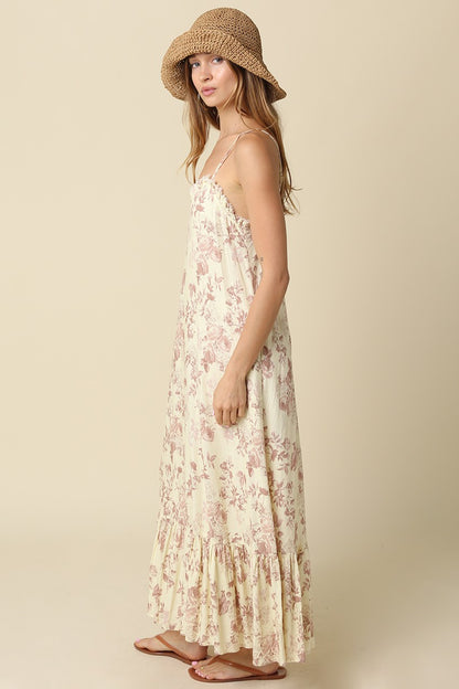 Floral + Ruffle Maxi Dress