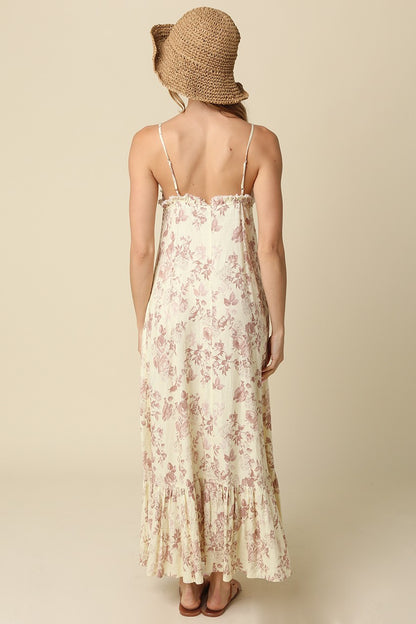 Floral + Ruffle Maxi Dress