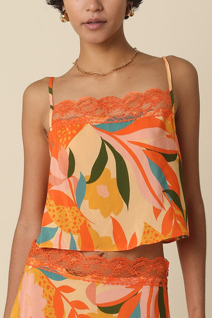 Orange Crush Lace Top