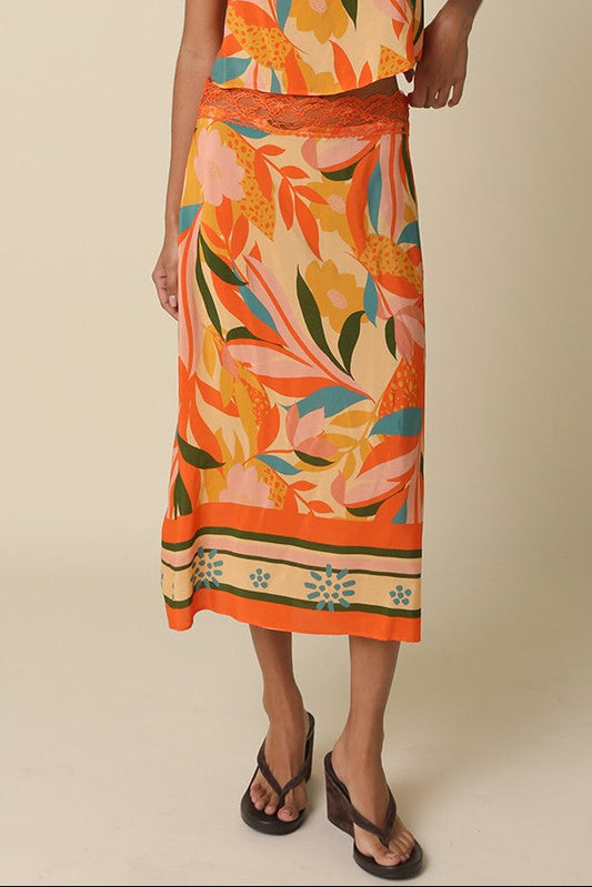 Orange Crush Lace Skirt