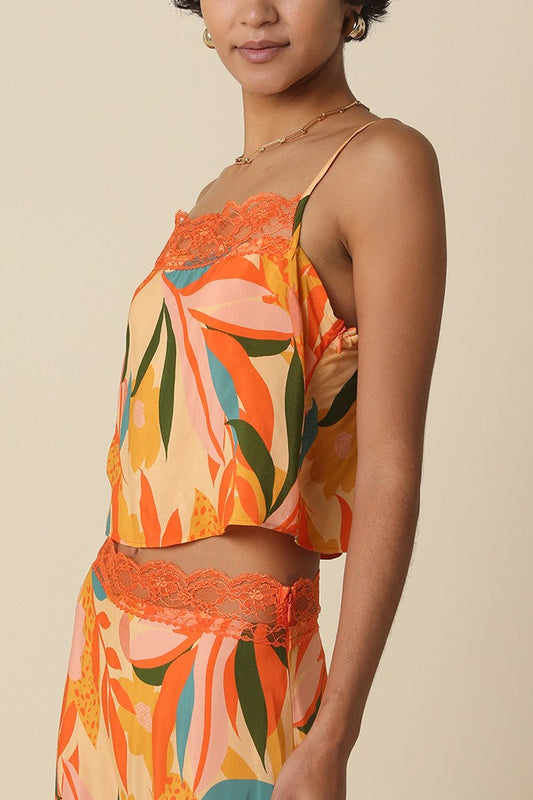 Orange Crush Lace Top