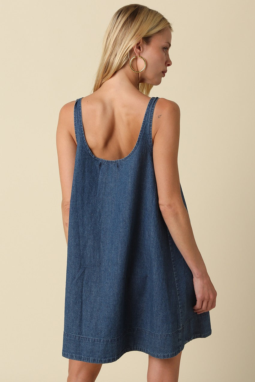 Denim Swing Mini Dress