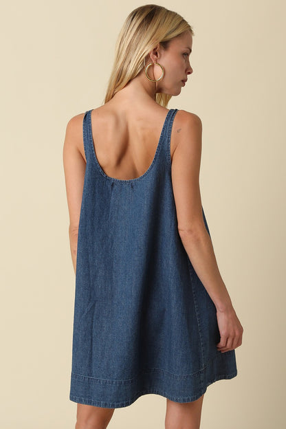 Denim Swing Mini Dress