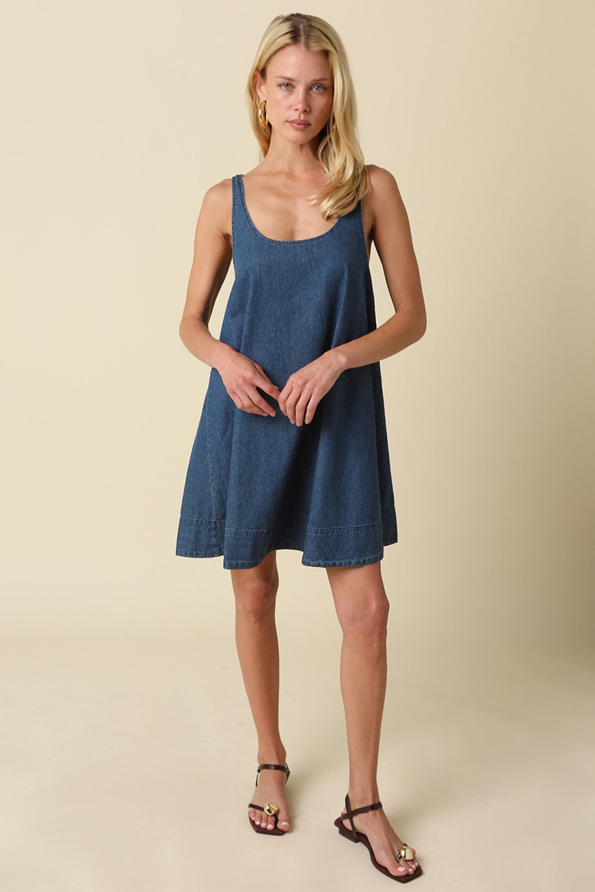 Denim Swing Mini Dress