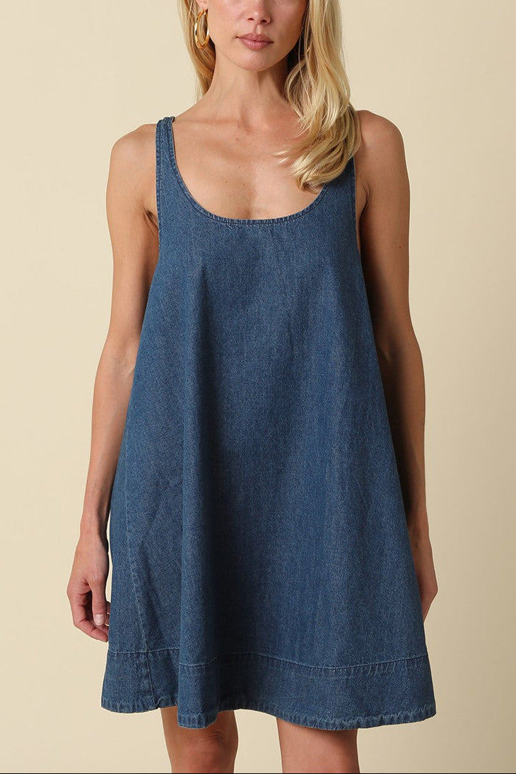 Denim Swing Mini Dress