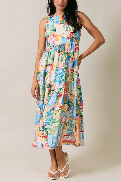 Mediterranean Daydream Midi Dress