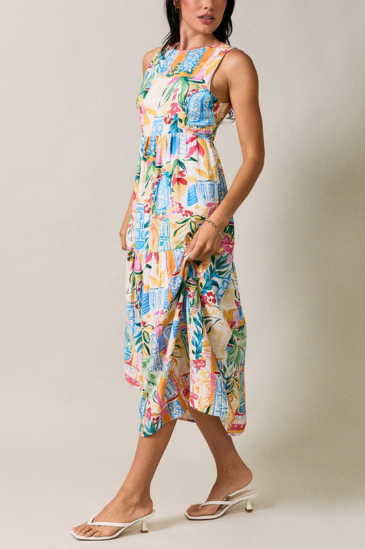 Mediterranean Daydream Midi Dress