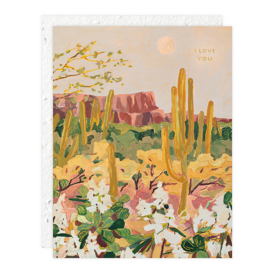 Desert Moonlight Love Card
