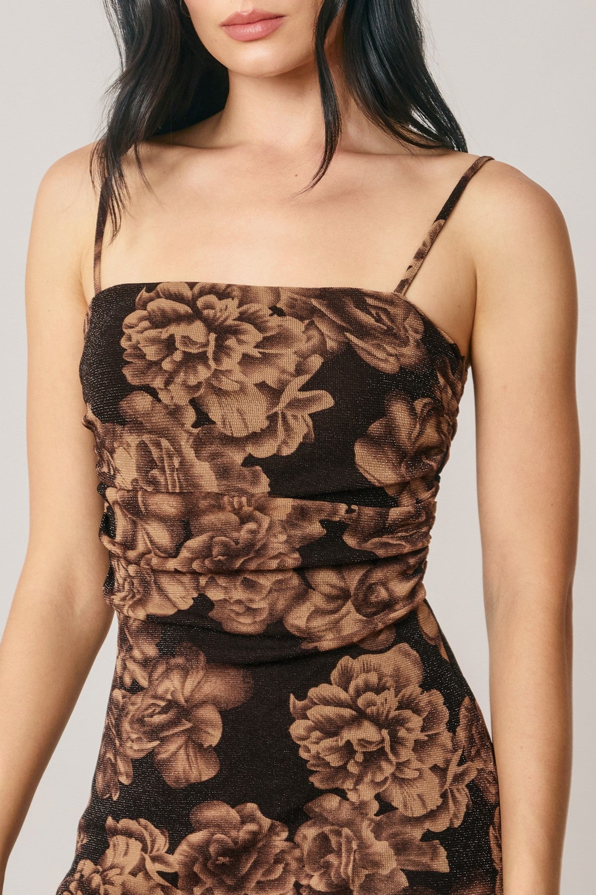 Espresso Garden Midi Dress