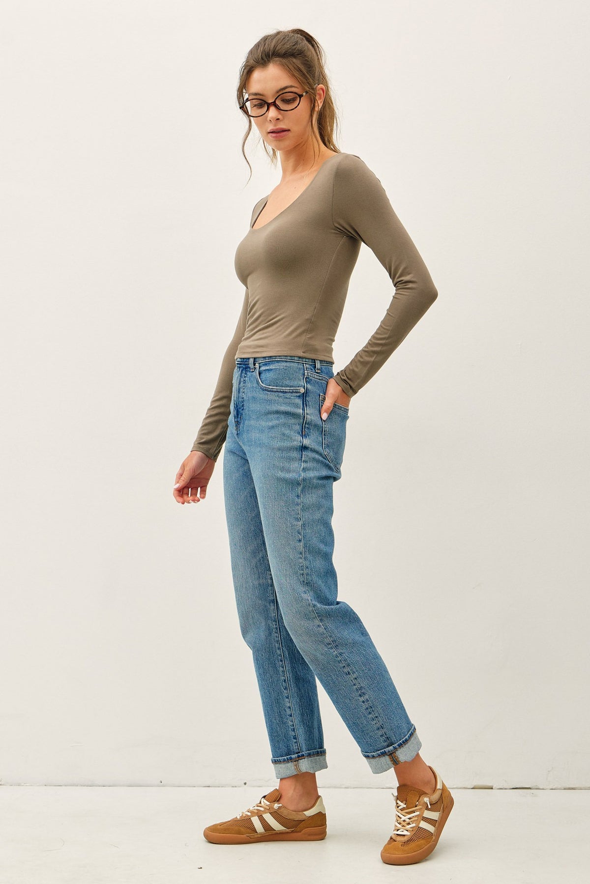 So Soft Basic Top | Burnt Olive