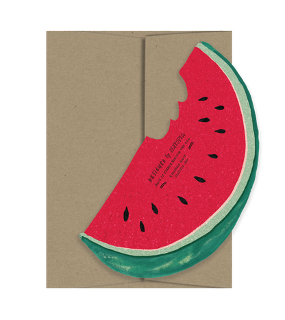 Watermelon Die Cut Card