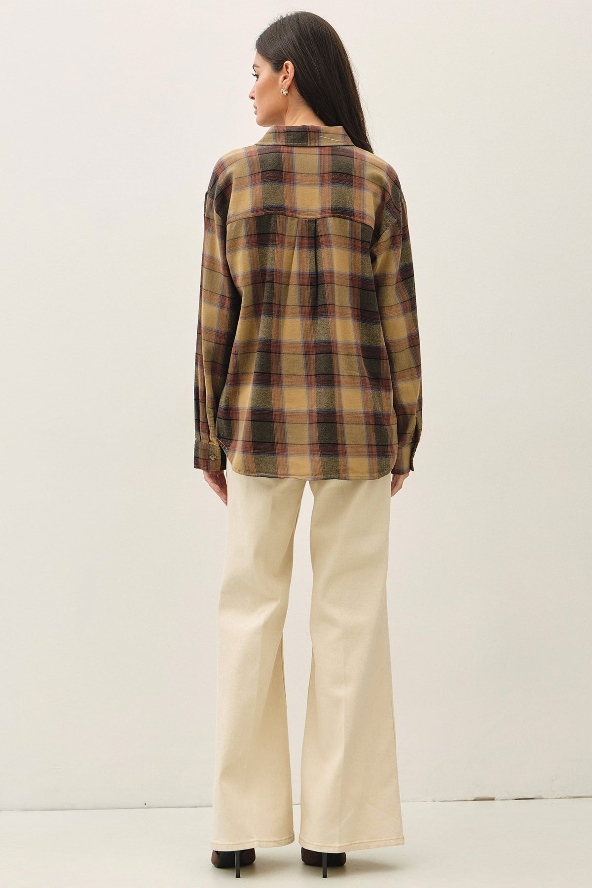 Sunset Plaid Flannel Top