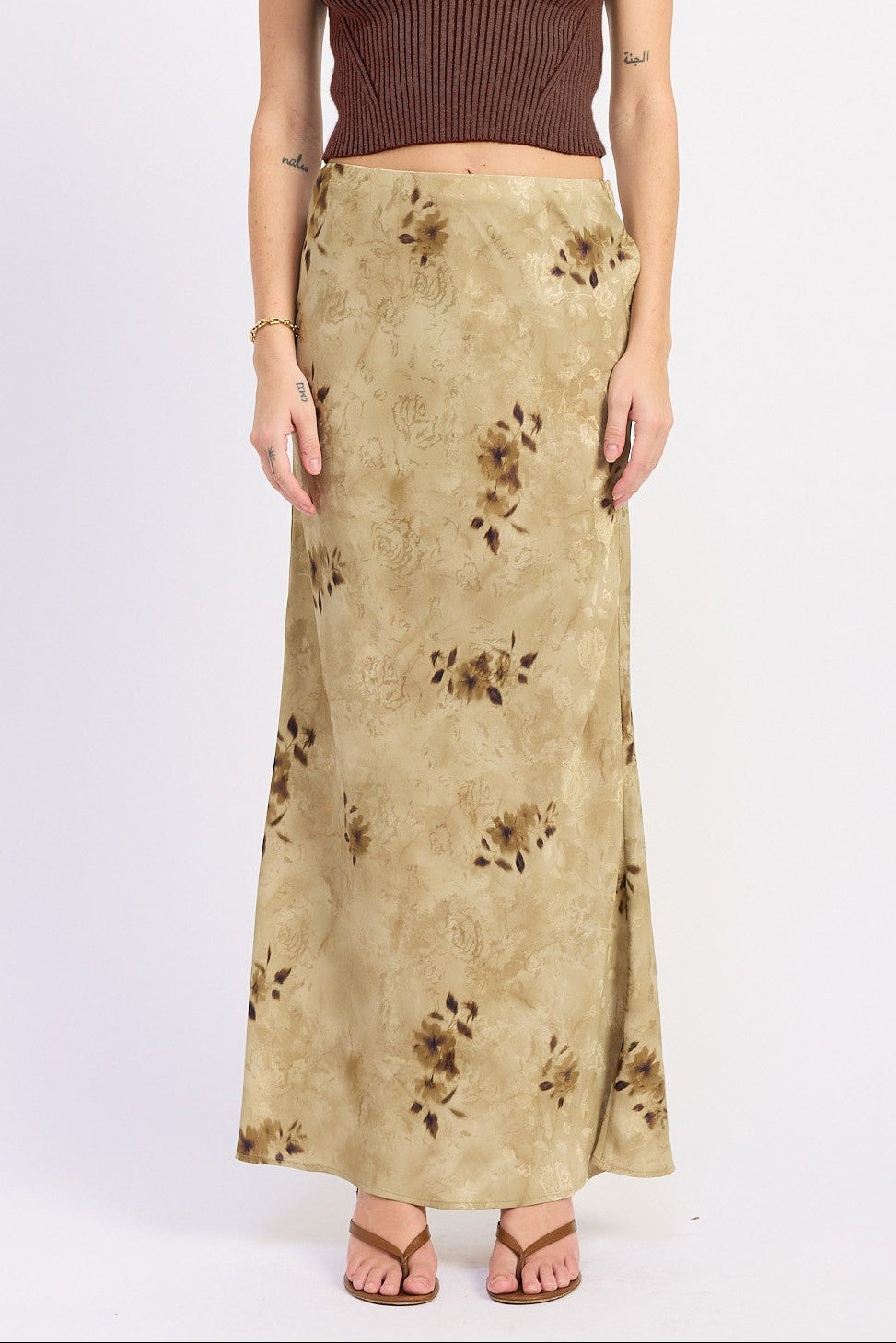 90s Green Dream Maxi Skirt