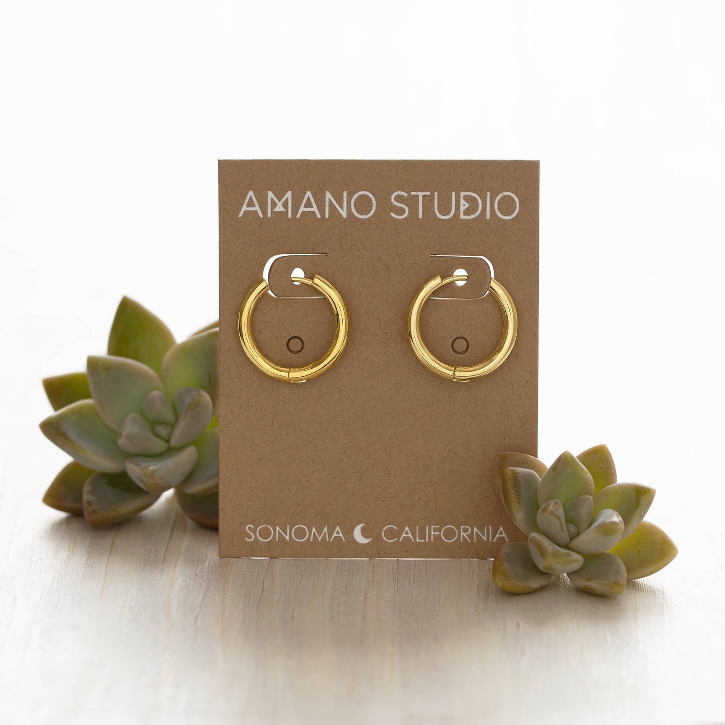 Simple 15mm Huggie Hoop