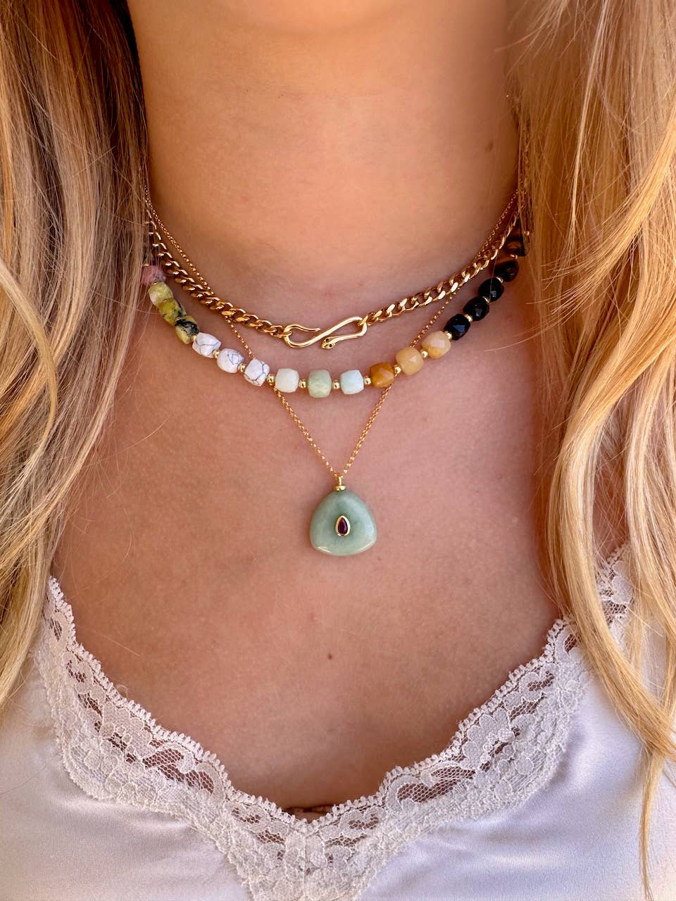 Betty Multi Gemstone Beaded Necklace