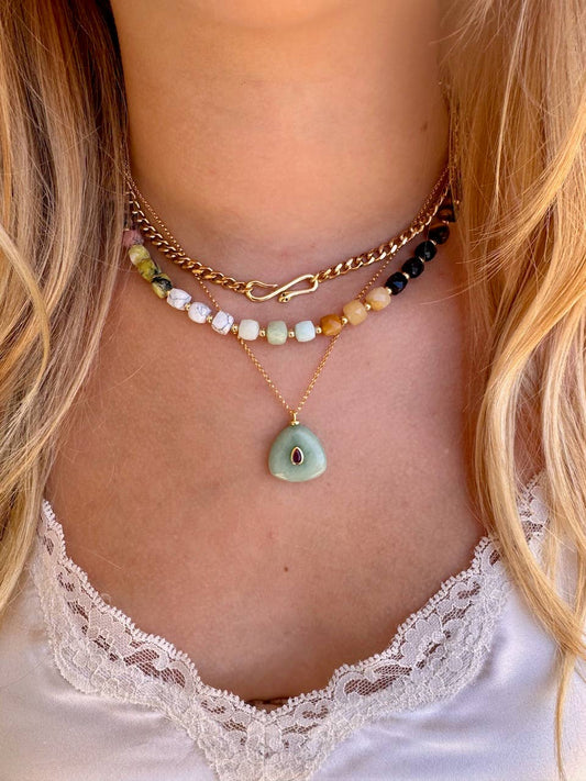Betty Multi Gemstone Beaded Necklace