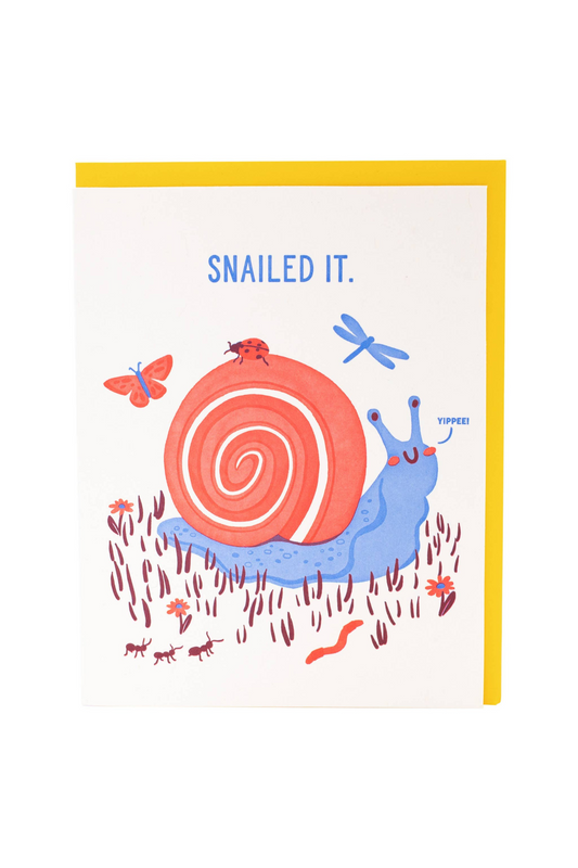 Yippee Snail Congratulations Card