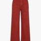 Wide Leg Utility Jeans | Cranberry