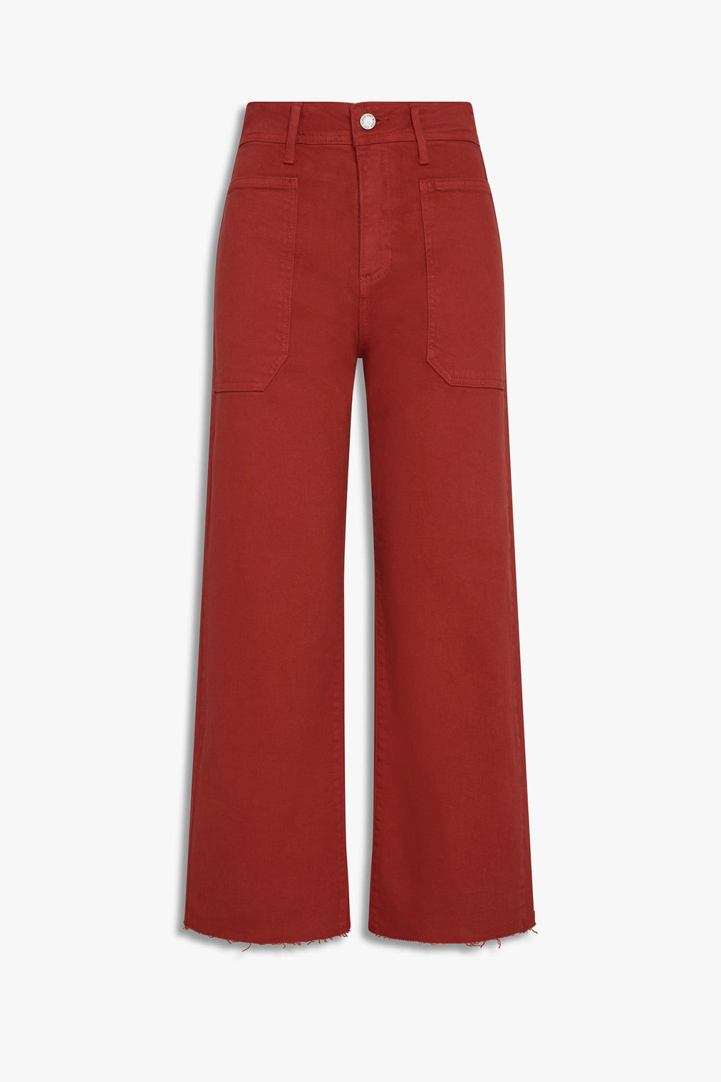 Wide Leg Utility Jeans | Cranberry