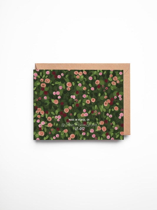Swan Flower Field Card
