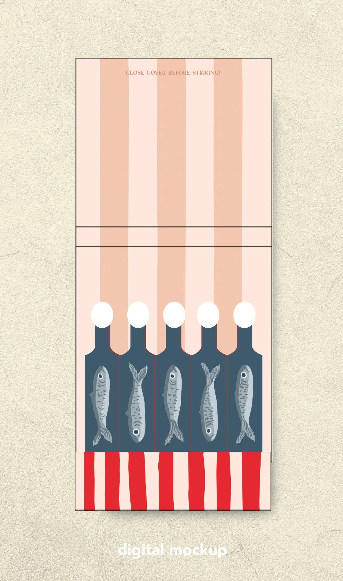 Sardine Tin Printed Matchbook