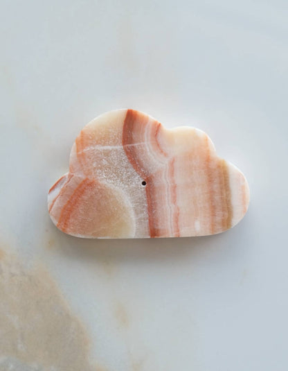 Peruvian Stone Cloud Incense Holder | Creamy Onyx