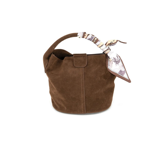 Scarf Bucket Bag | Chocolate