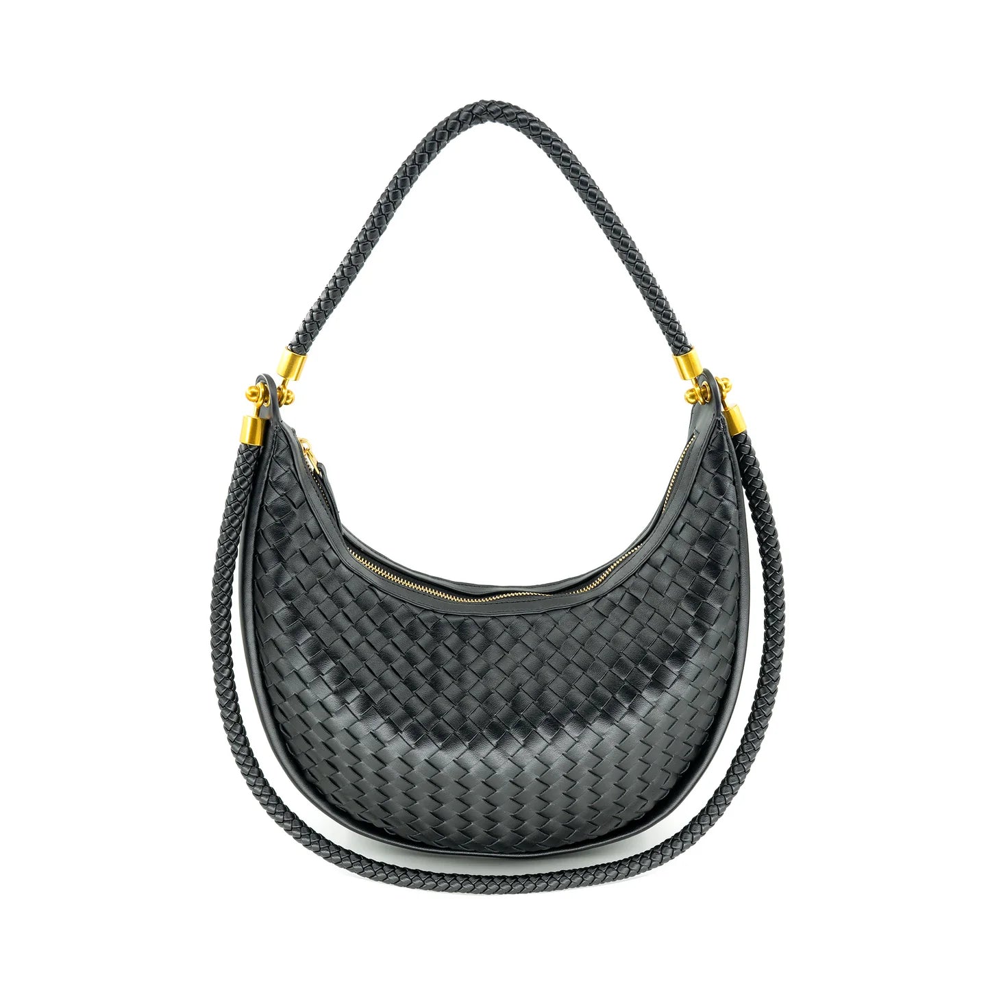 Woven Hobo Bag | Black