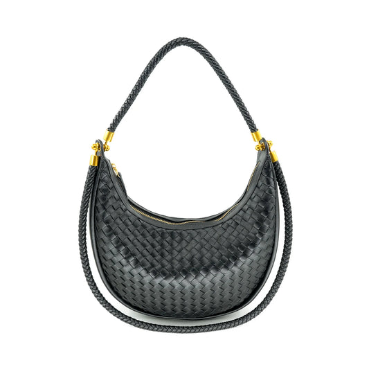 Woven Hobo Bag | Black