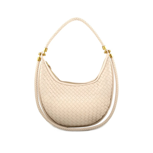 Woven Hobo Bag | Cream