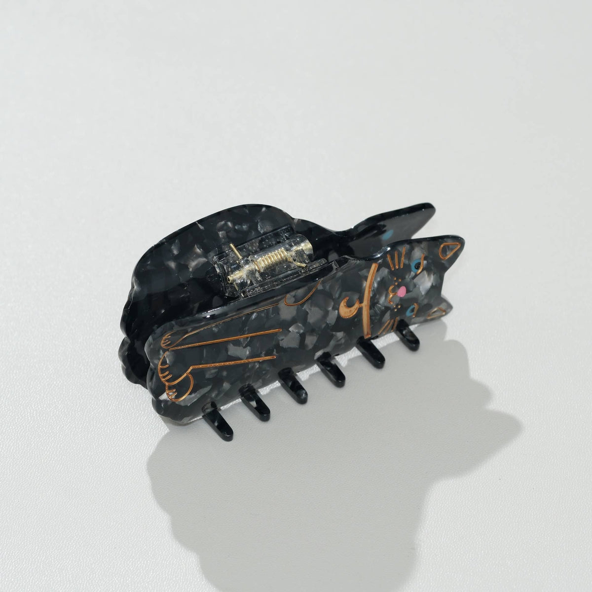 Black Cat Moon Hair Claw