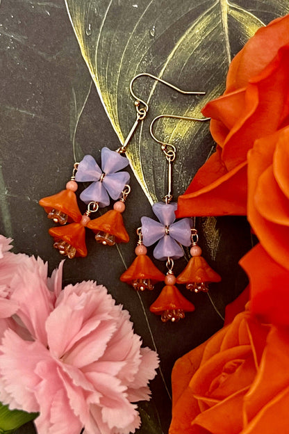 Freesia Earrings | Orange