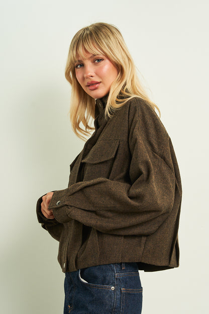 Front Pocket Jacket | Brown