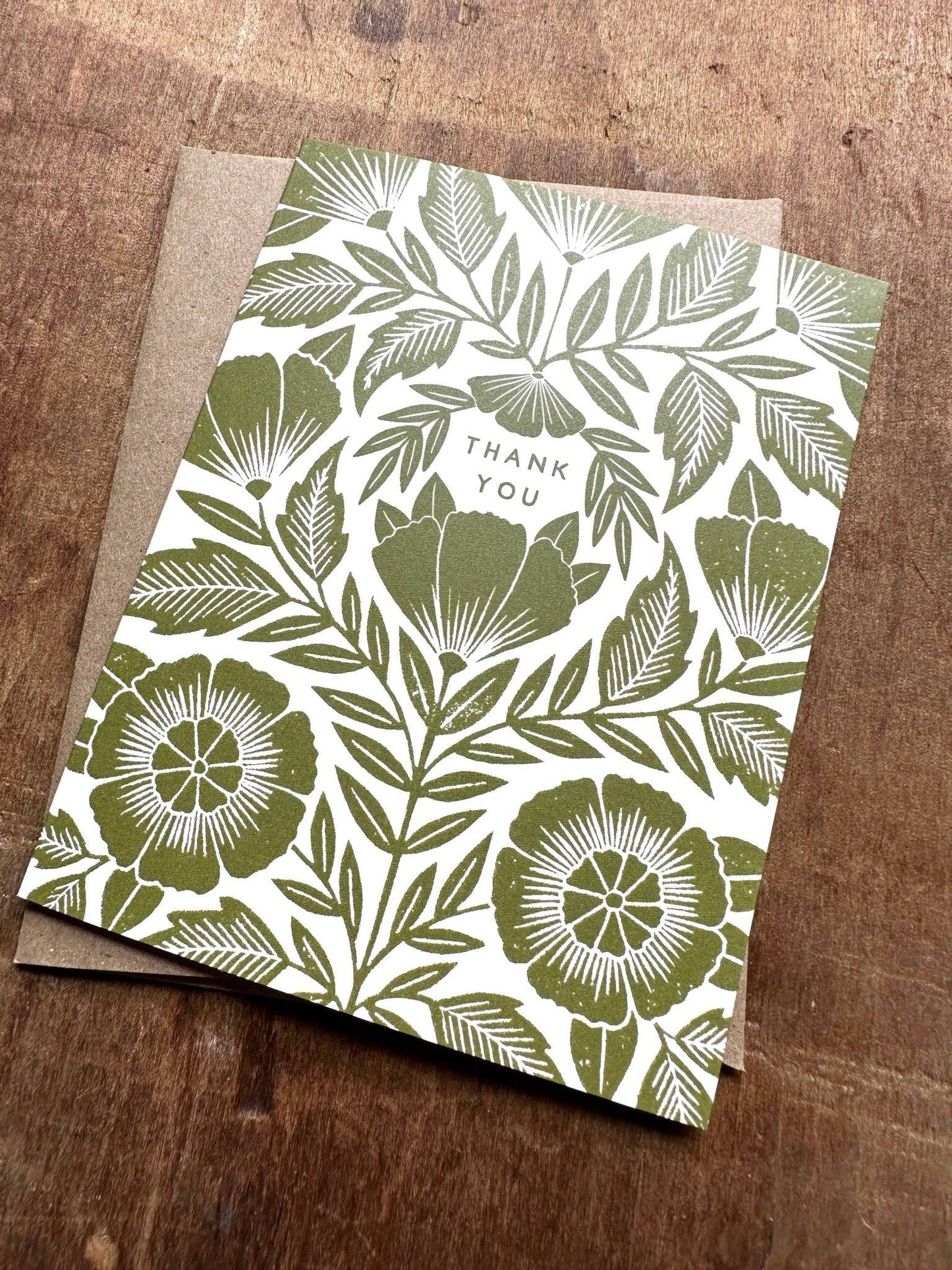 Thank You Green Floral