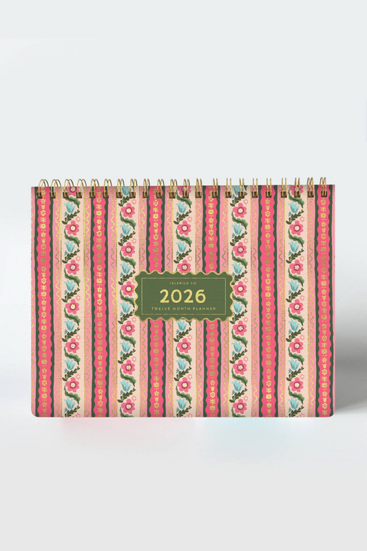 2026 Desktop Planner | Block Print Stripe