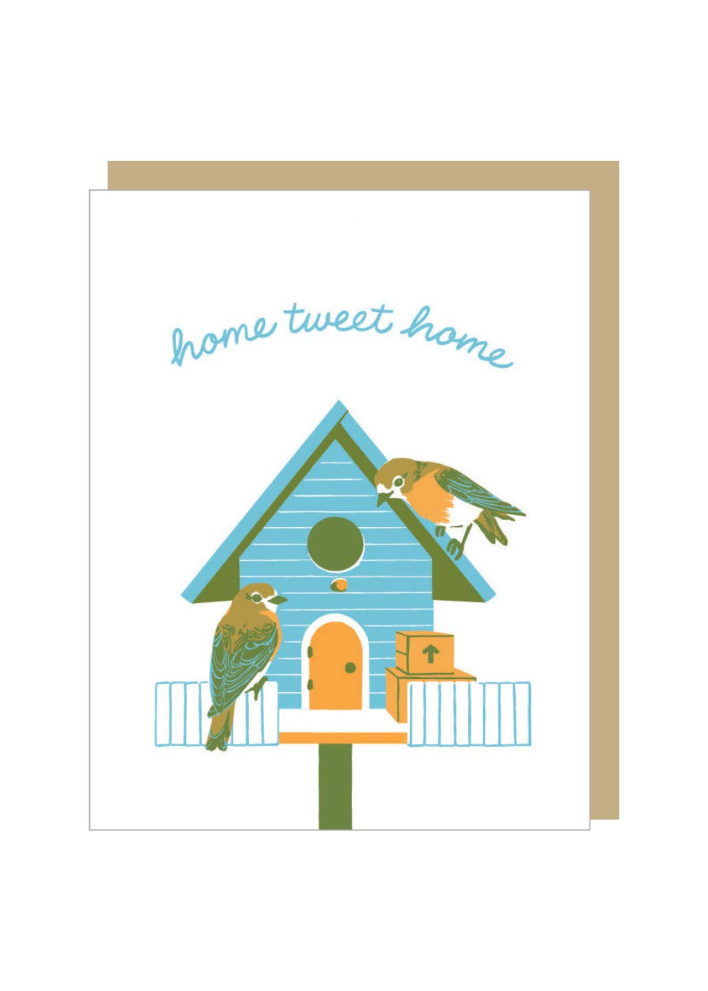 Birdhouse Moving Day New Home Card