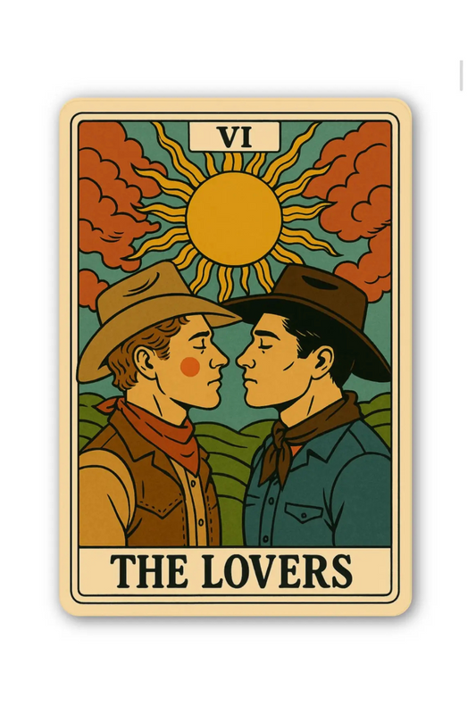 The Lovers Tarot Sticker | Cowboy Edition
