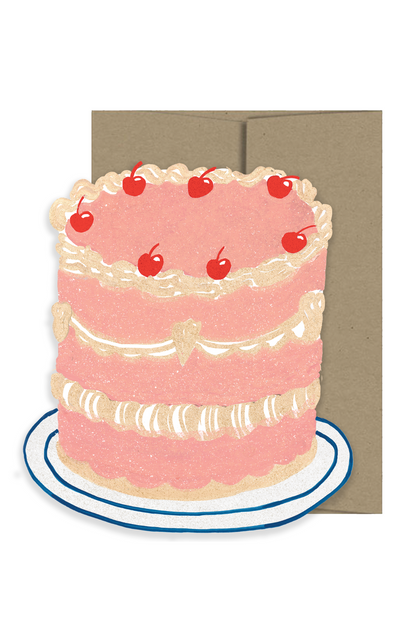 Party Cake Die Cut Card