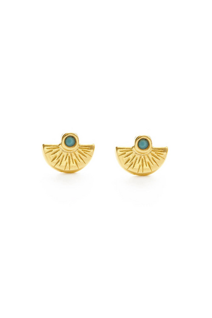 Sunset Stud Earrings | Turquoise