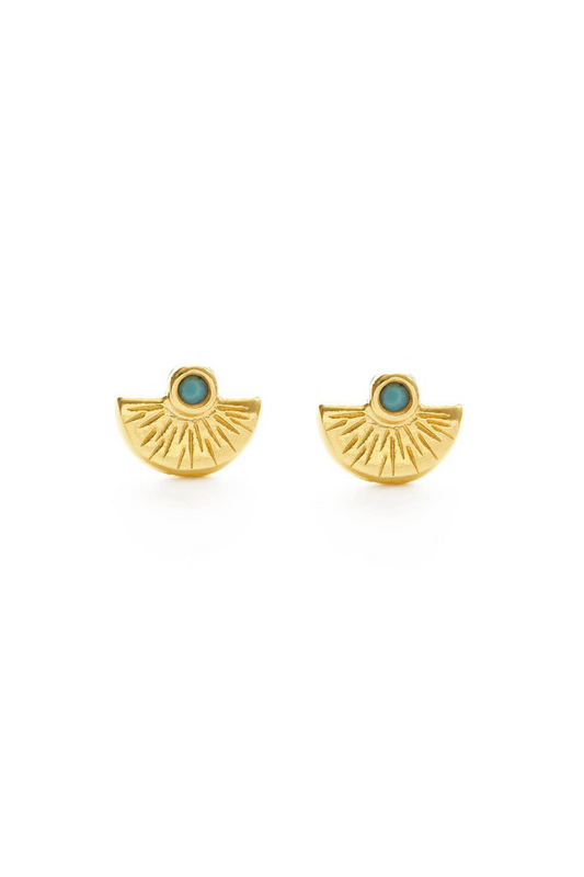 Sunset Stud Earrings | Turquoise