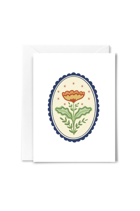 Yellow Flowers and Stars Card
