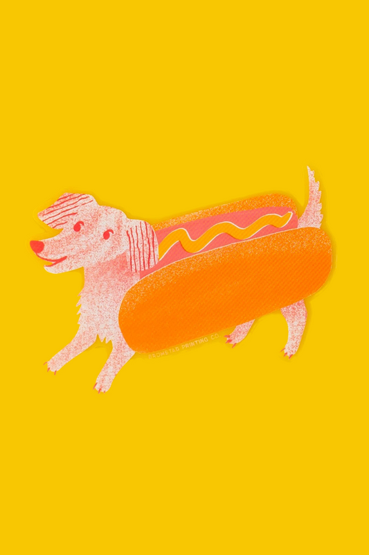 Hot Dog Clear Sticker