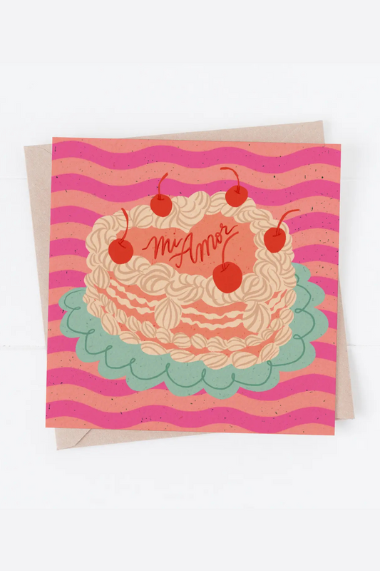 Mi Amor Cake Mini Card