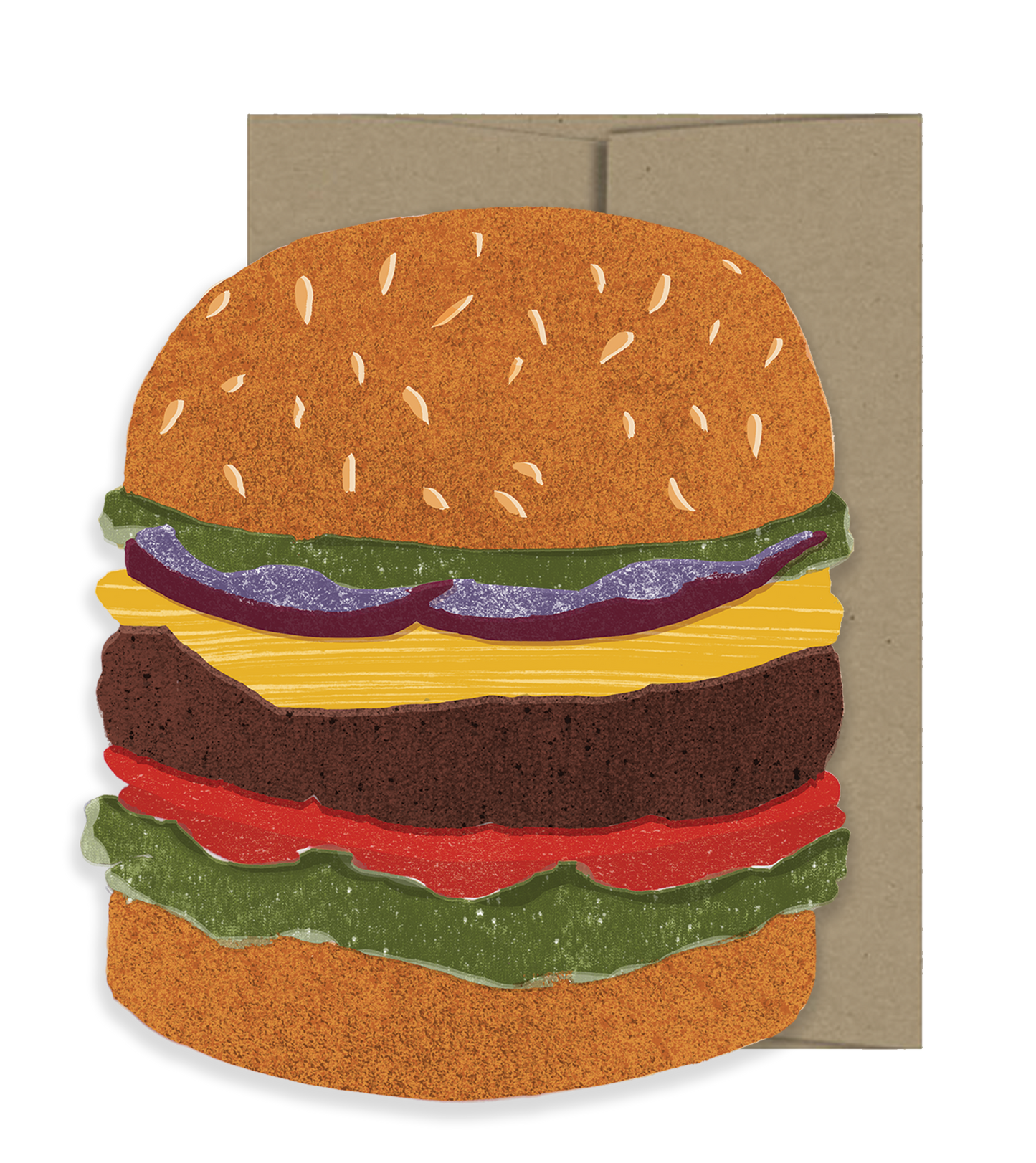 Hamburger Card Die Cut Card