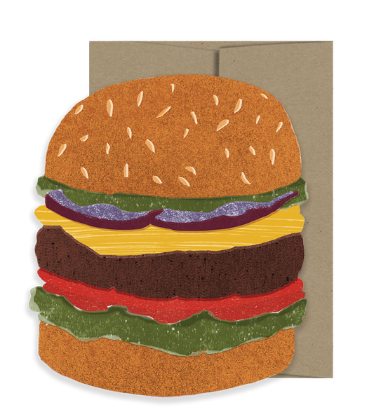 Hamburger Card Die Cut Card