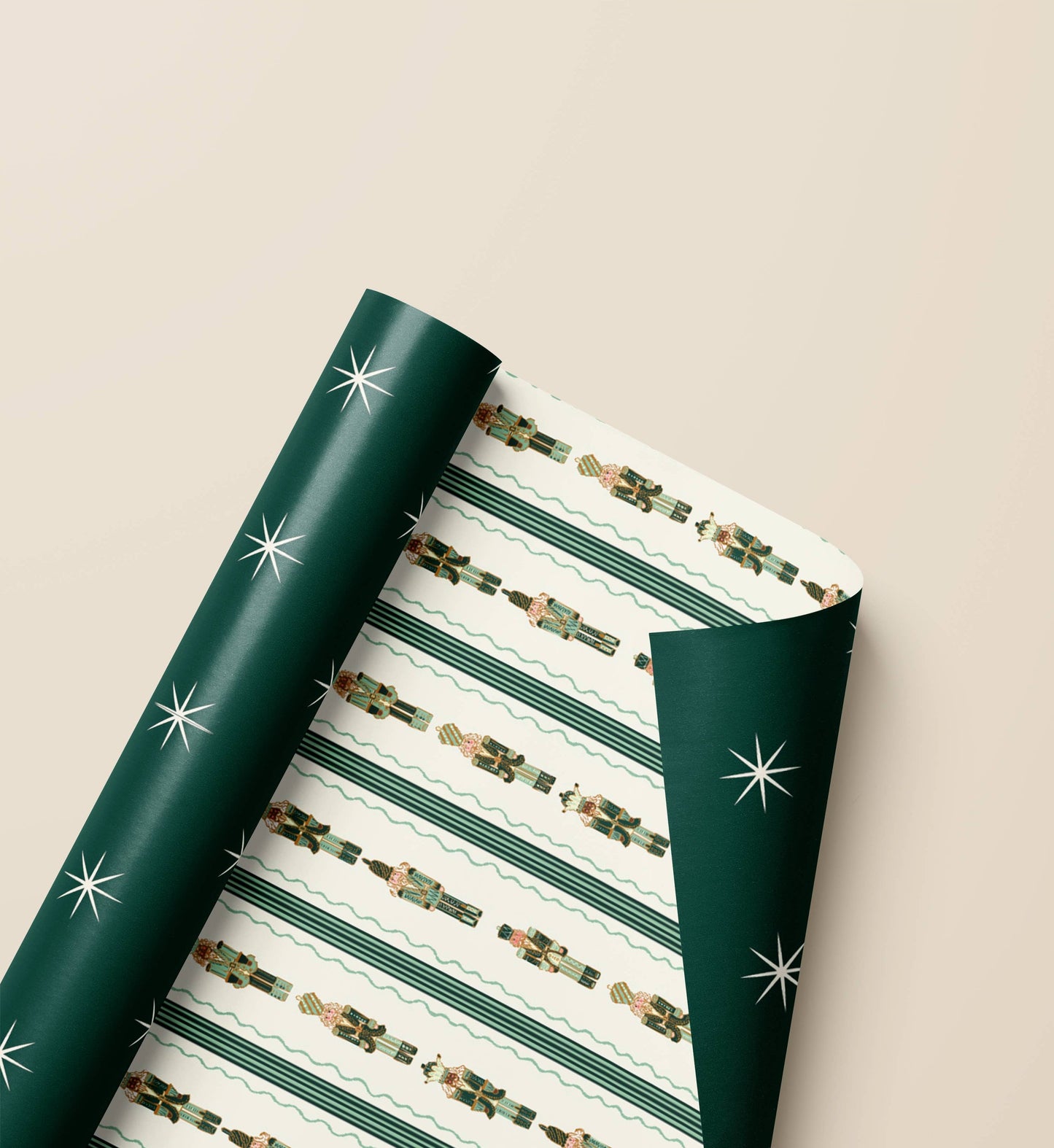 Nutcracker Stripe Stars | Roll of 3 sheets